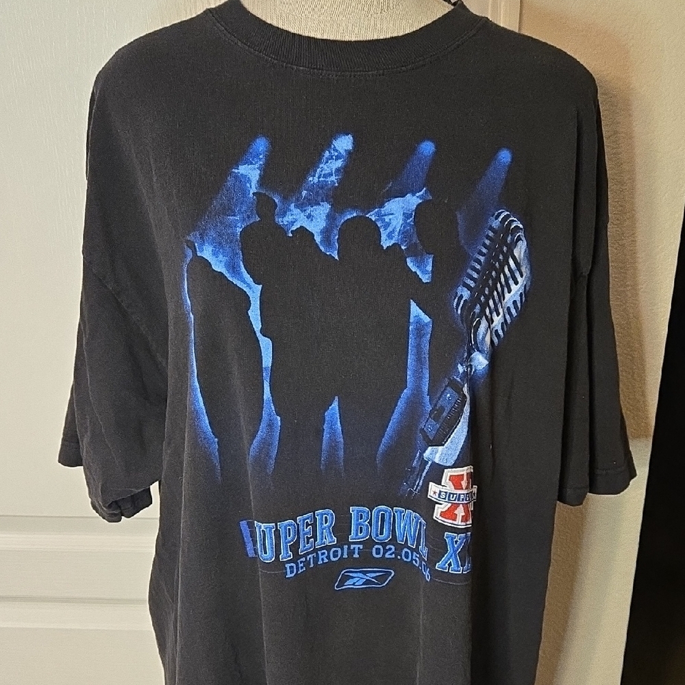 Reebok 2006 Black and Blue Super Bowl XL‎ HALF TIME Tee